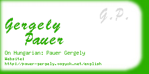 gergely pauer business card